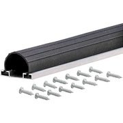 M-D Garage Door Weatherstrip, 158 in W, 234 in Thick, 18 ft L, Aluminum, Black 87668